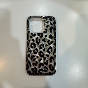 Kate Spade Leopard Print / See Through iPhone 15 Pro Case